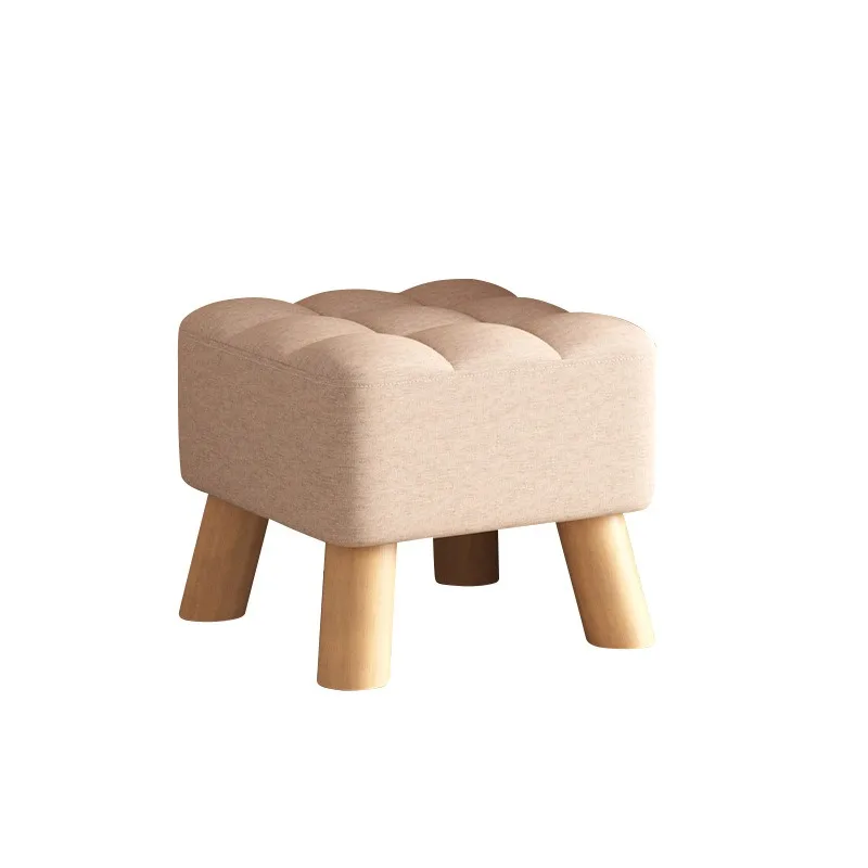 

Маленький табурет, домашняя мягкая сумка, низкий табурет, диван для гостиной, журнальный столик, табурет, простая подставка для ног из цельного дерева, маленькая скамейка в Интернете