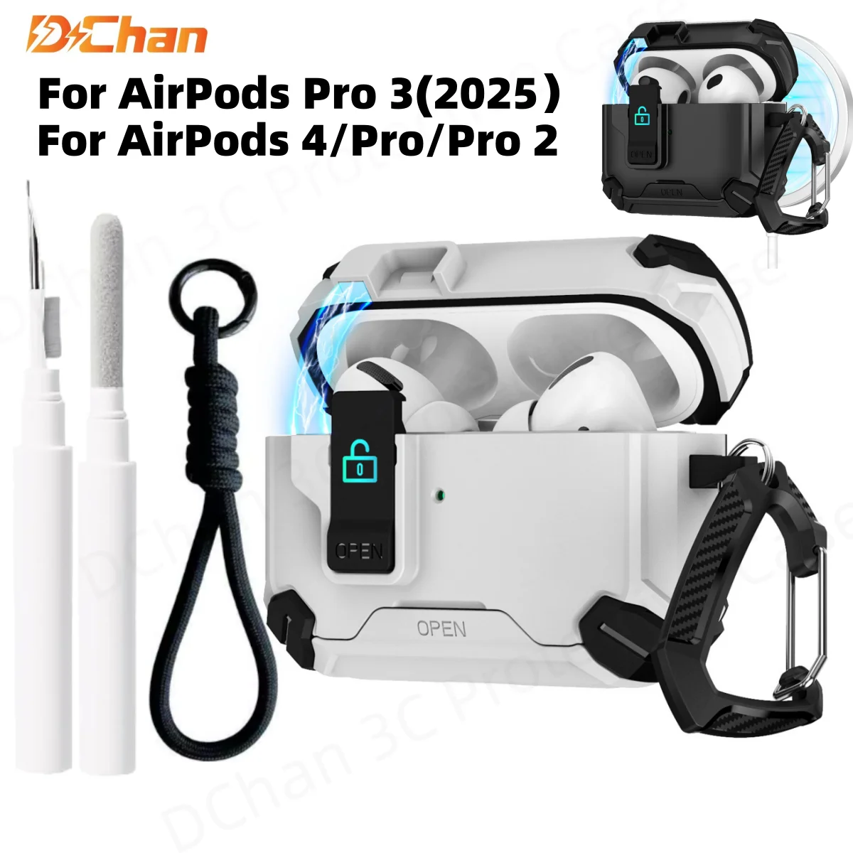 Pc Security Lock - ﻿ 自動開閉式セキュアロックケース AirPods Pro 3 2025