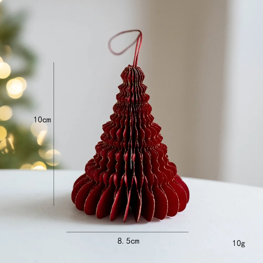 شجرة عيد الميلاد العسل الكرة الديكور ثلاثية الأبعاد عيد ميلاد سعيد زخرفة ورقة معلقة شجرة عيد الميلاد نموذج 2026 هدايا الحفلات نافيداد