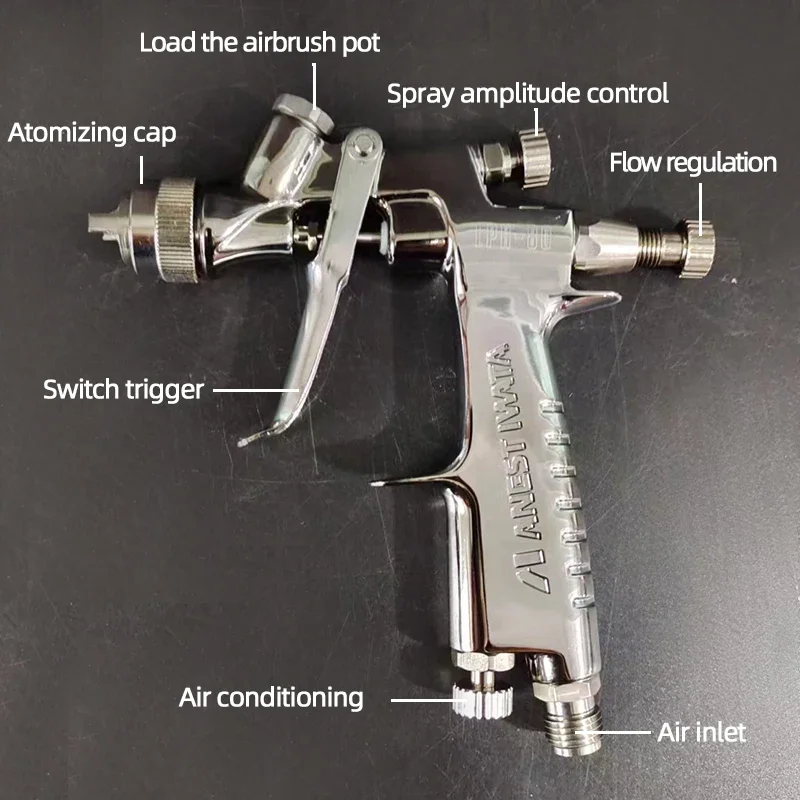 Japan Original Pneumatic Anest Iwata Spray Gun For Cars LPH 80 104G Baby Series World Wide Excellence 1.0Nozzle