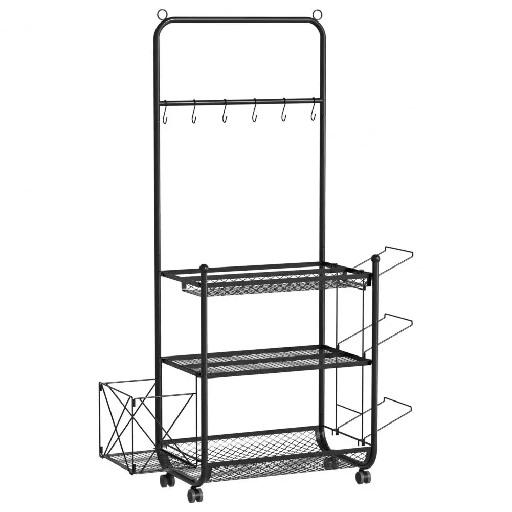 

Heavy Duty Steel Dumbbell Rack Stand, Multifunctional Yoga Mat Foam Roller Holder, Rolling Home Gym Storage Organizer