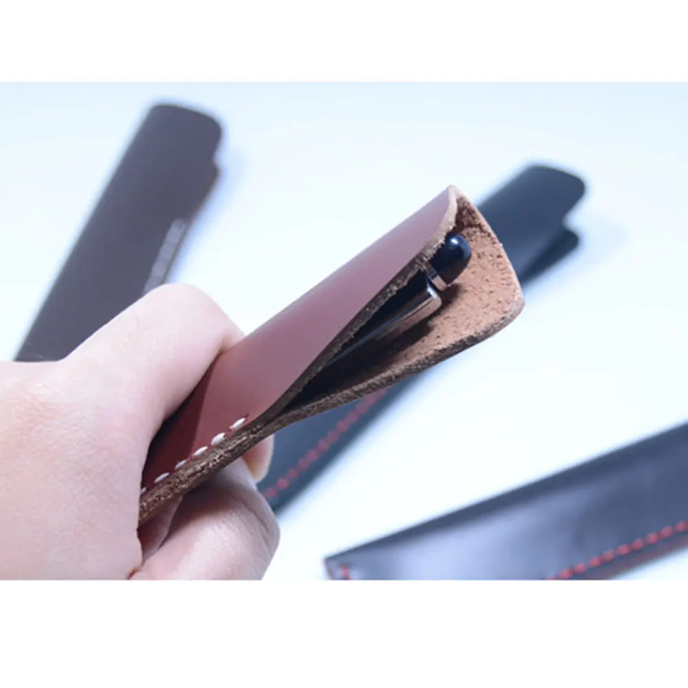 

Pen Case Holder Handmade Black Carving Multi Pen Protective Sleeve Pouch Gift Case Suitable for Office Home School