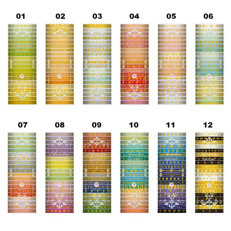 

20 шт. кавайные канцелярские принадлежности, малярная лента, набор лент Васи, декоративная клейкая лента из золотой фольги для скрапбукинга, ленты, украшение для дневника