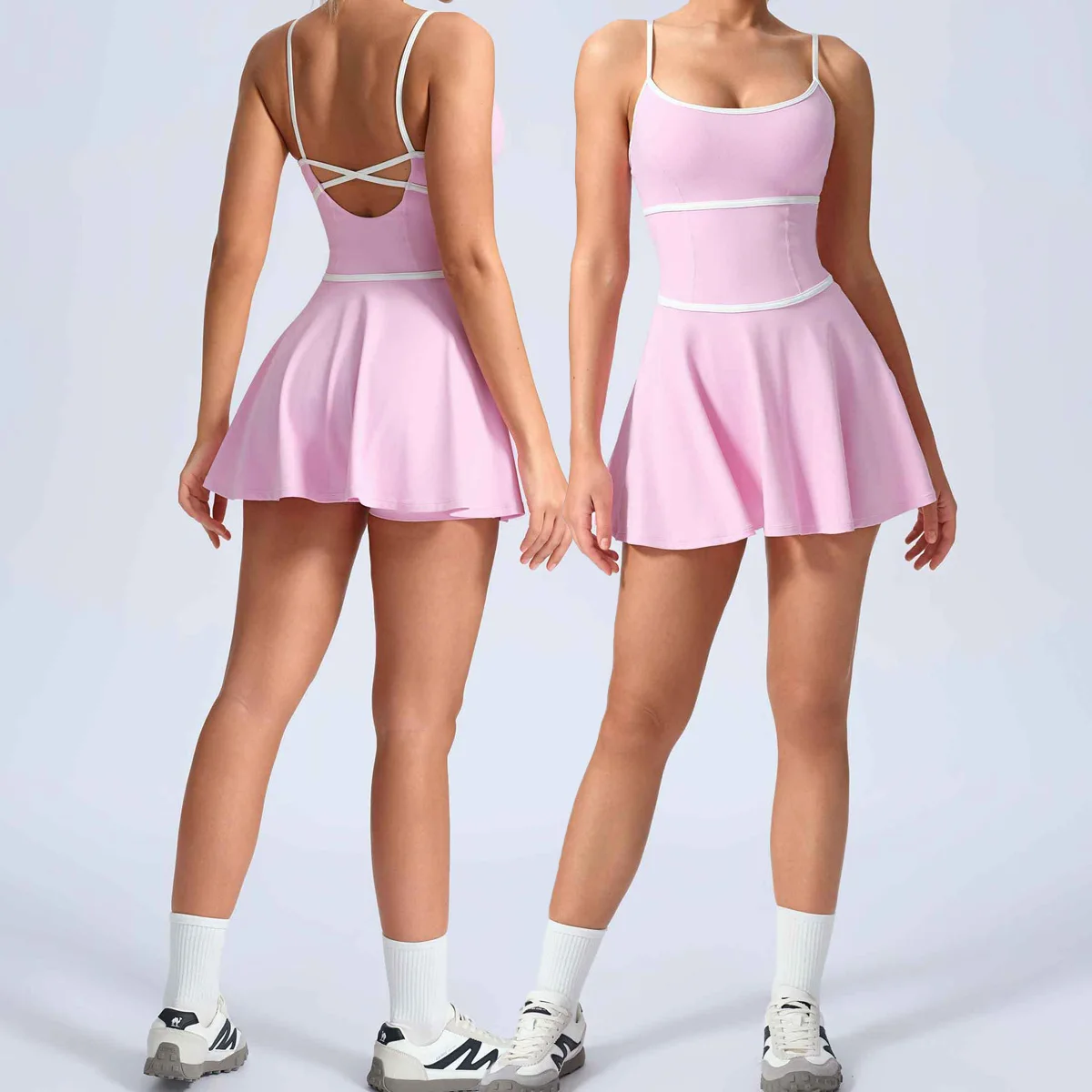 Golf Tennis Dress Anti Shorts with Pad Sport Set Fashion Yoga Suit Women Workout Pickleball Clothing Badminton Skorts Activewear