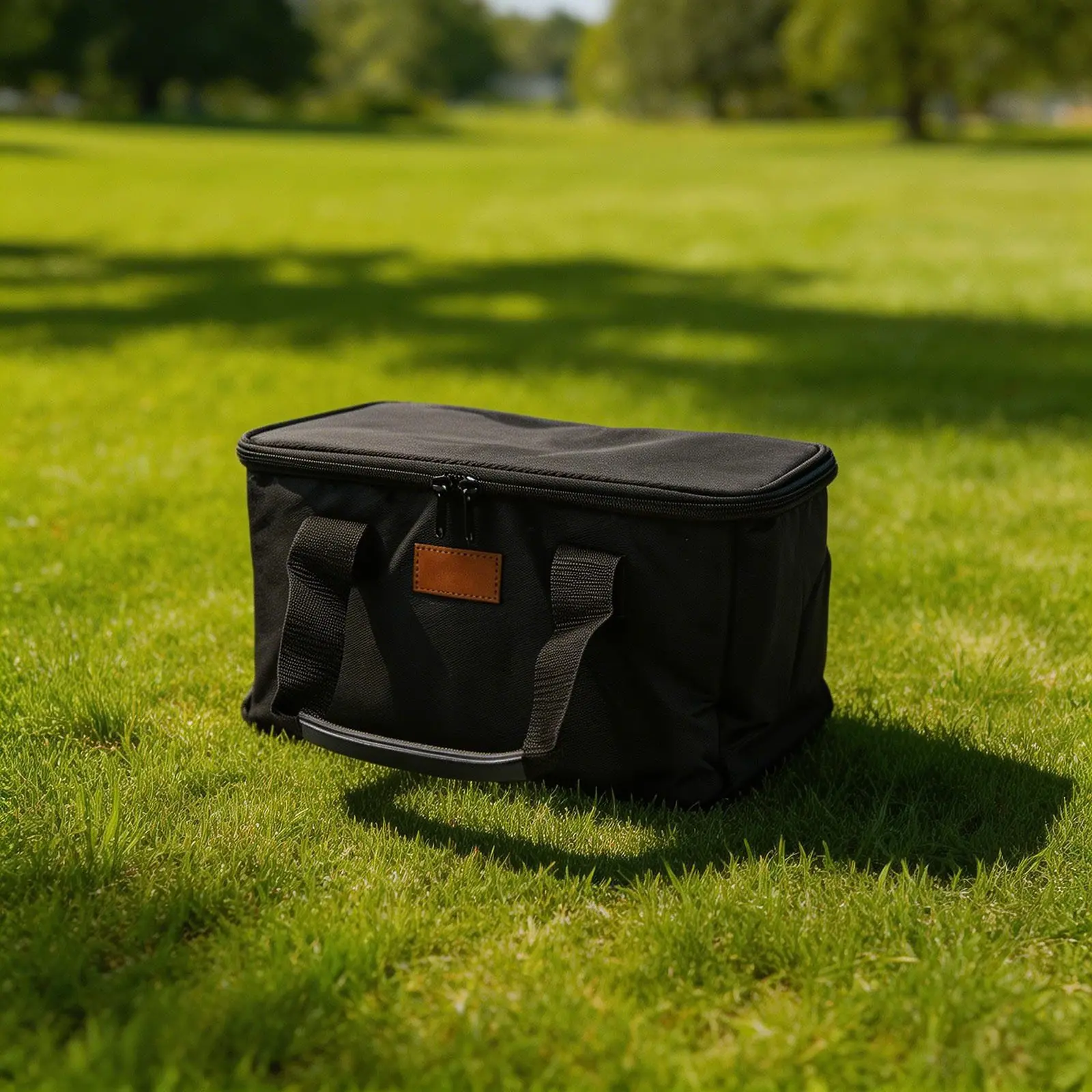 

Идеально подходит для пикника. Черный изолированный набор для пикника. Оборудование для приготовления пищи. Подкладка из пищевой алюминиевой фольги. Широкое отверстие на молнии.