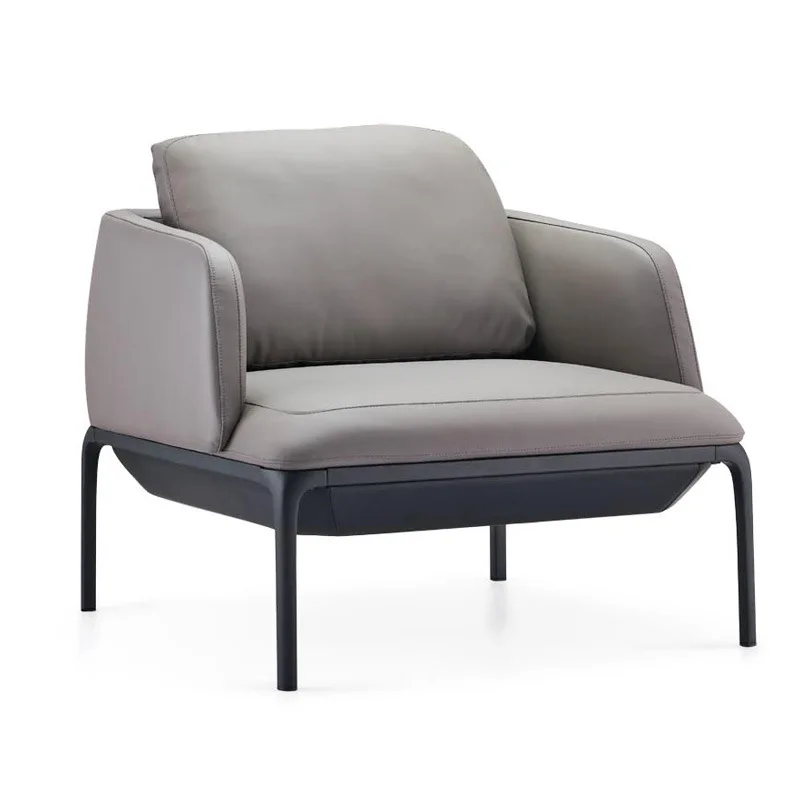 Leren kantoorbank Schoolstrip Enkele vrijetijdsbesteding Leren wachtbank in de voorhal