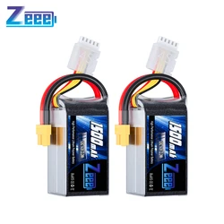 2pcs Zeee 4S 1500mAh 14.8V 100C 120C Lipo Battery with XT60 Plug Softcase for RC Car Truck Buggy FPV Drones Airplane RC Parts