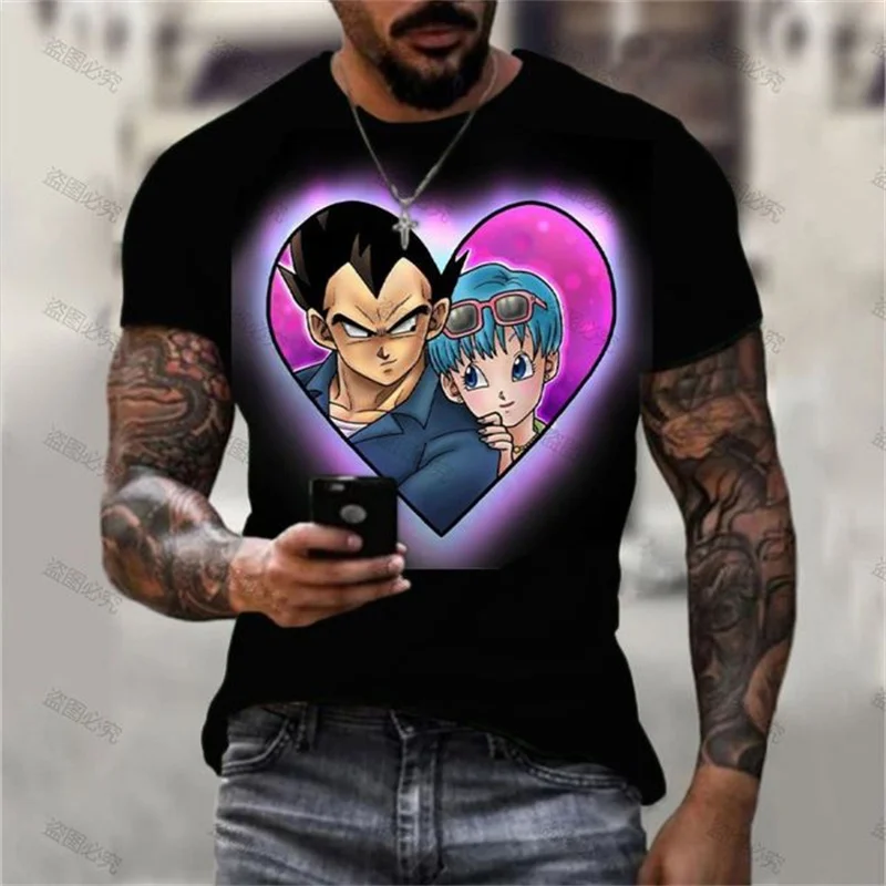 2025 Majin Buu تي شيرت رجالي لعبة دراغون بول 110-6XL الصيف الأولاد الهيب هوب بلوزات كبيرة الحجم موضة ثلاثية الأبعاد ملابس الشارع الشهير Y2k أنيمي