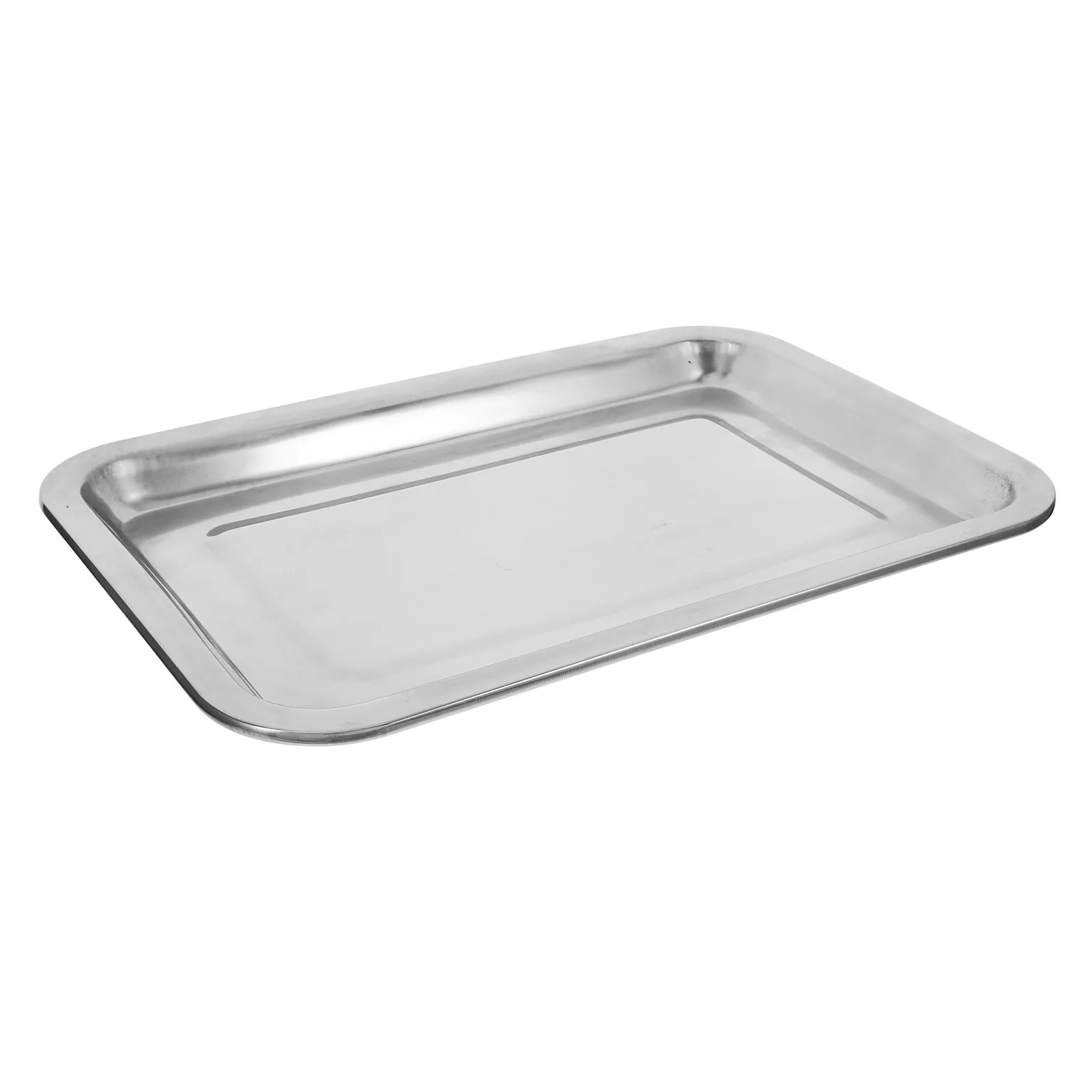Laboratory Stainless Steel Tray Deep-Edged Chemical Reagent Tray Versatile Experimental Equipment Multi-Purpose Lab Display
