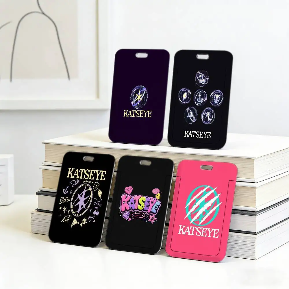K-KatseyeES Kpop Comfortable Neck Strap Lanyard with Transparent ID Card Holder, Durable Card Cover for Employee Office Badge.