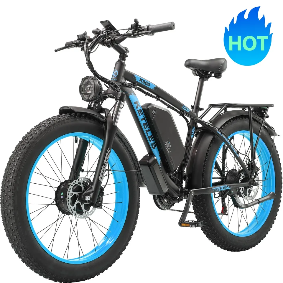 Dual Motor Electric Bicycle  4000W 26" Fat Tire E-Bike 48V/23Ah for Adults image 1