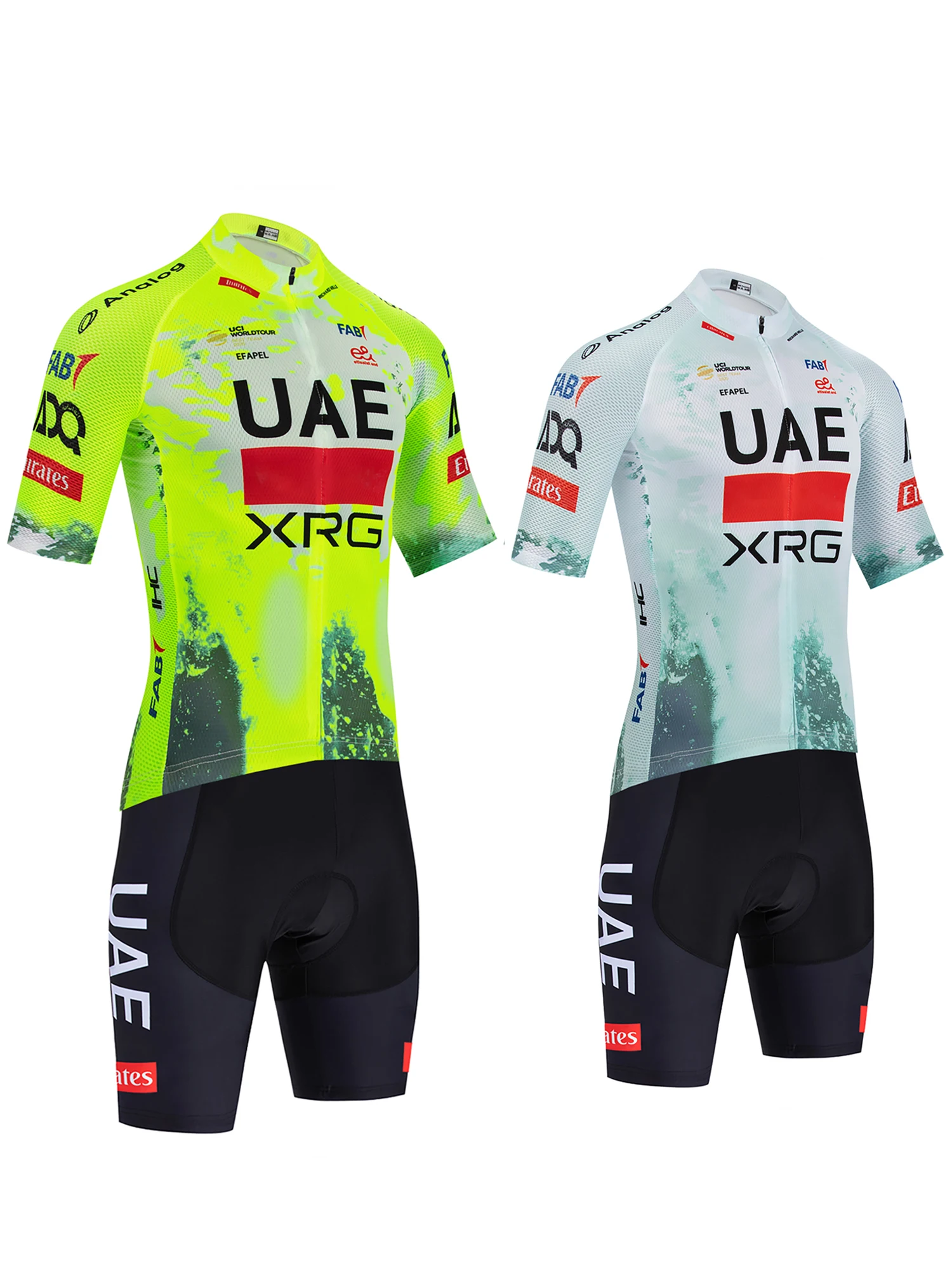 AliExpress EFAPEL 2026 New Yellow Cycling Jersey UAE Team Bike Jersey Shorts Set Men Women Quick dry Ropa Ciclismo Pro Bicycle T-Shirt Clothing