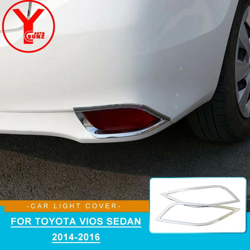 

Rear Tail Fog Light Cover Frame Trim Fog Lamp For Toyota Vios Sedan 2014 2015 2016 Car Accessories YCSUNZ
