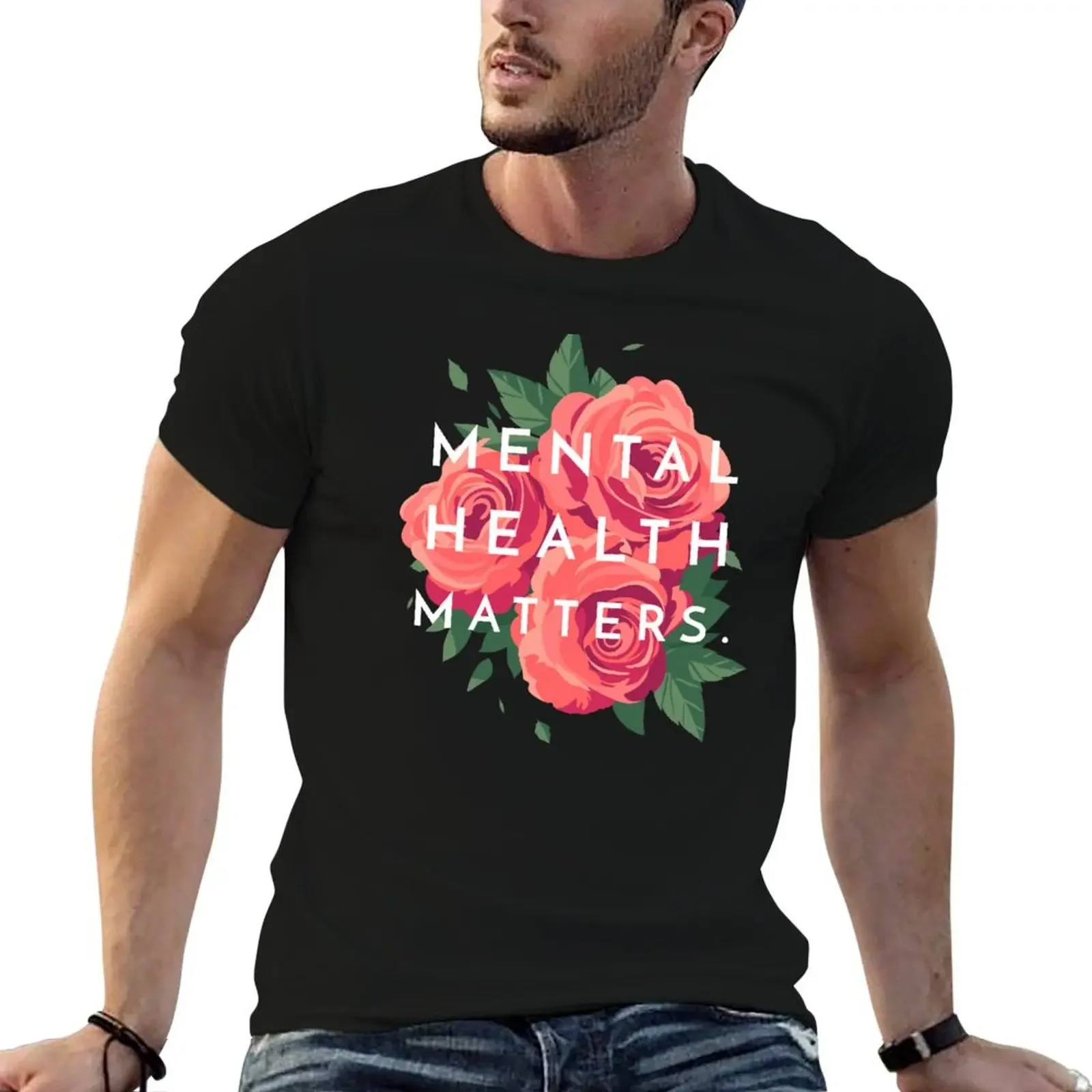 

Mental Health Matters Mental Health Awareness T-Shirt cotton graphic tees blacks mens workout shirts