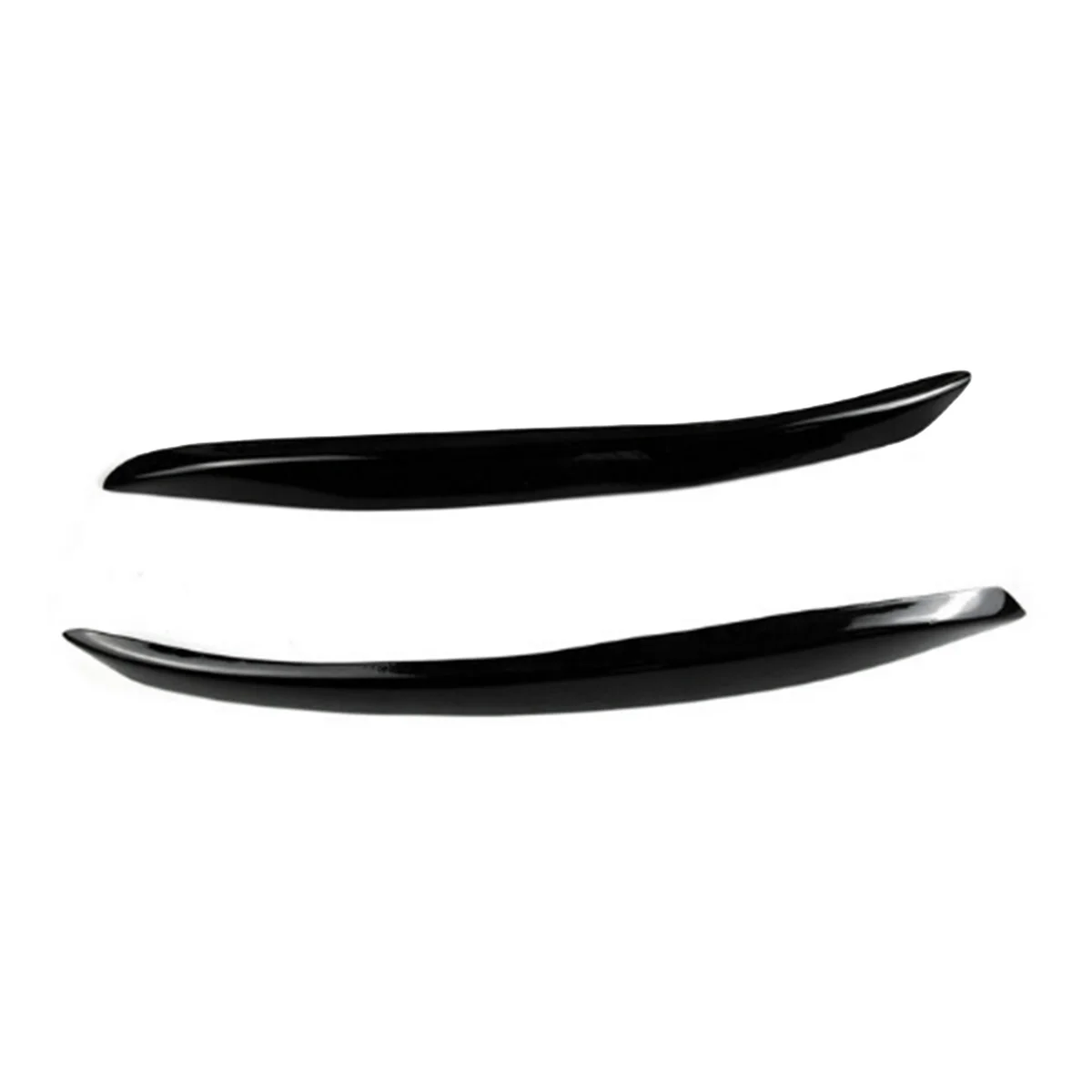 Car Headlight Eyebrow Molding Trim Sticker for Audi TT 2006-2014 Lamp Eyelids Trim Strips Lid Cover Resin Gloss Black