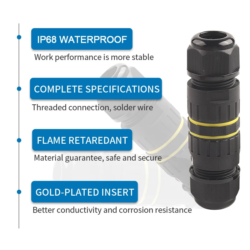 IP68 M20 Waterdichte Kabel Connector 2/3/4/5/6 Pin Schroef Bedrading terminal Draad Connectors voor Elektrische Licht Aansluitdoos DIY GO