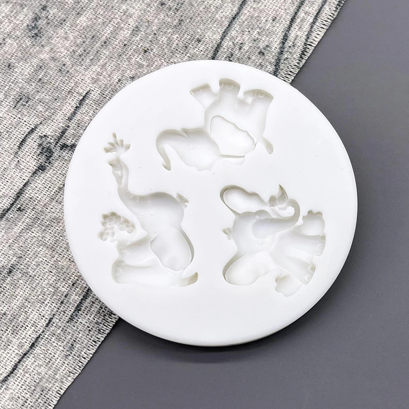 Elephant Silicone Cake Baking Mold Sugarcraft Fondant Decorating Tools Chocolate Gumpaste Cupcake Mold