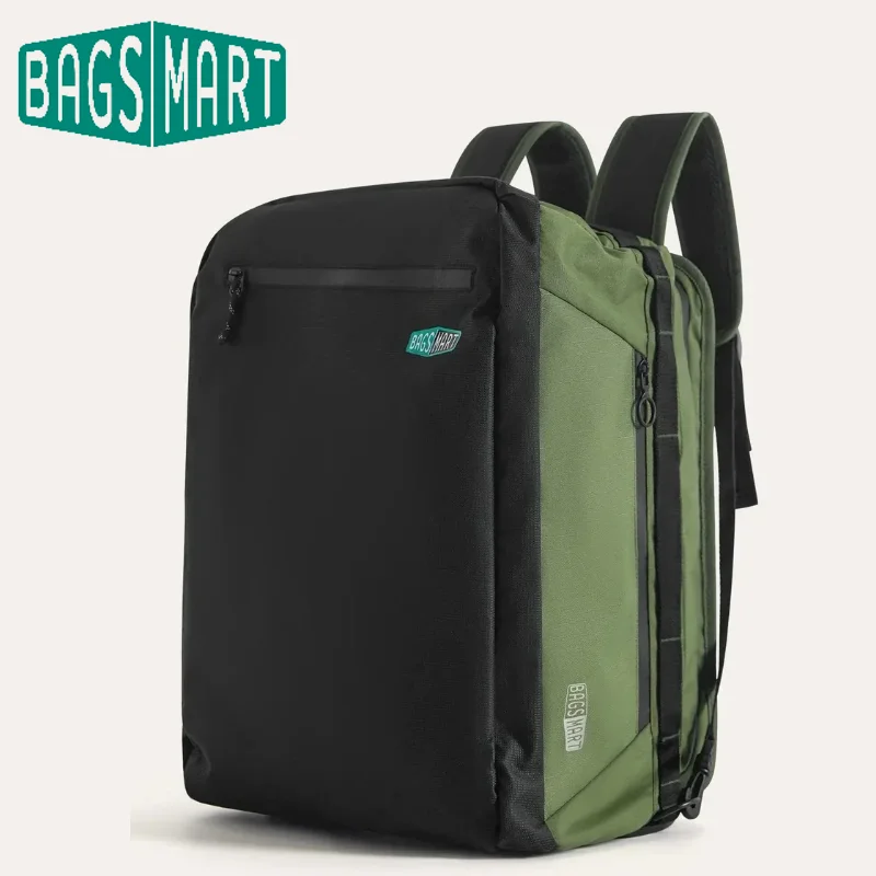 BAGSMART 43L Duffle Backpack 3-in-1 Convertible Water-Resistant Travel Carry On Bag With Laptop Shoe Compartment