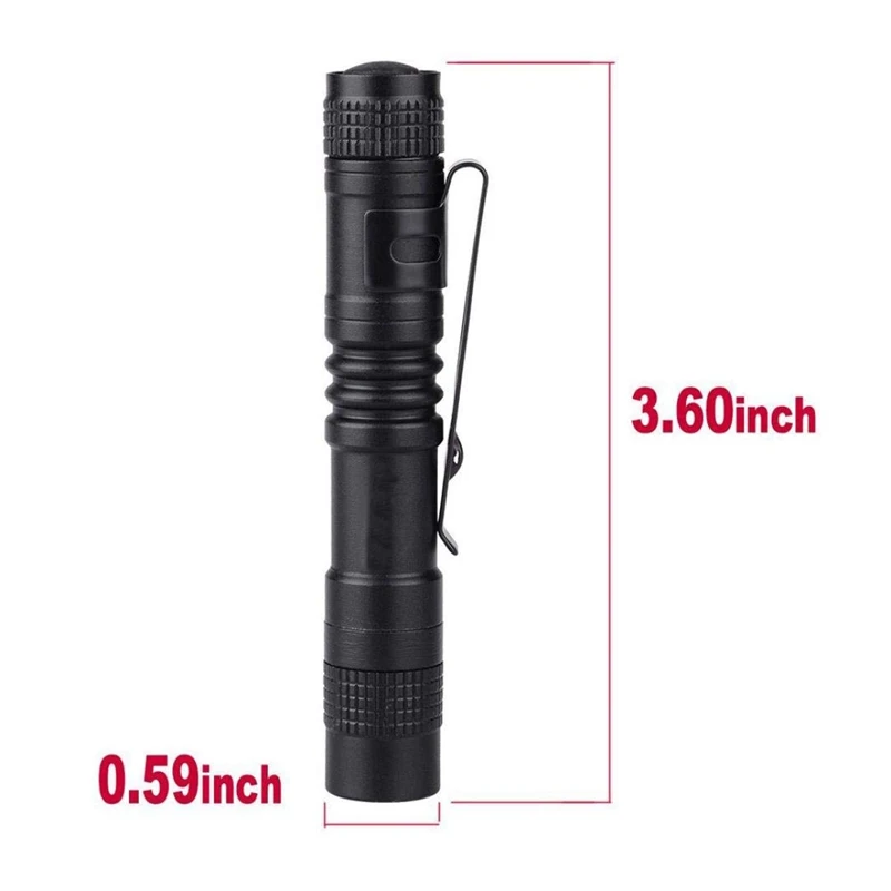 Hot Flashlight Pen Torch Super Small Mini AAA XPE-R3 LED Lamp Belt Clip Light Pocket Torch With Holster