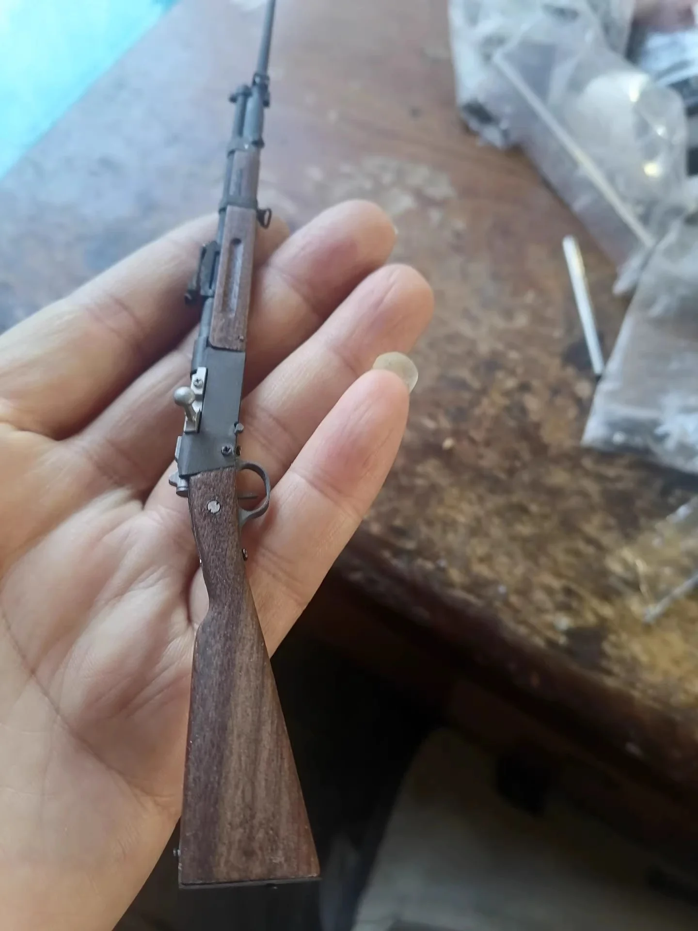 1:6 segunda guerra mundial série arma artesanal lebel m1886 arma de brinquedo madeira maciça metal rifle desmontagem arma modelo para figuras ação coleção