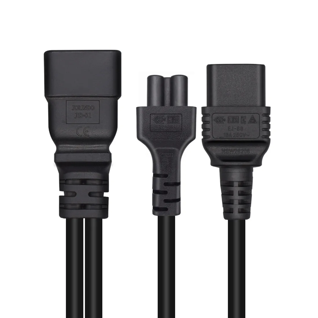 Server PDU UPS 0.3M Extension Cable IEC320 C20 Plug to C5 C19 Connector Conveter Cord Line Y Splitter Wires For Power Supply