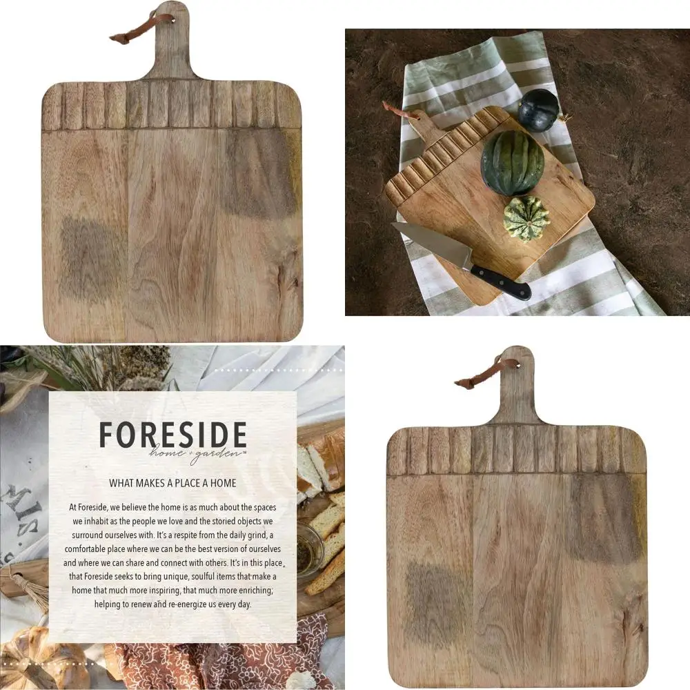 

Handcrafted Rectangular Wood Serving Board from Foreside Home & Garden