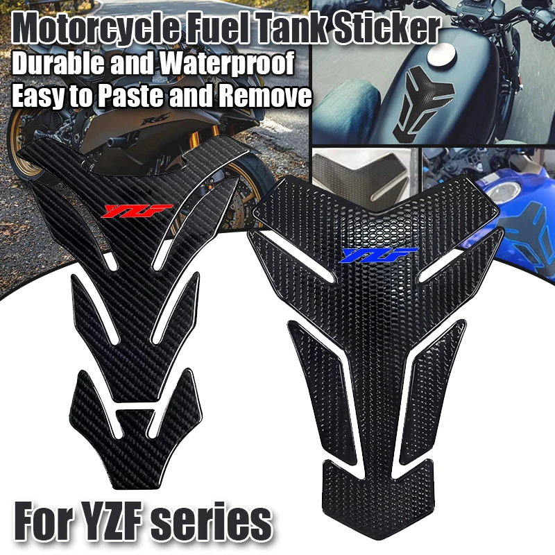 Image of Für Yamaha YZF R1 R3 R15 R6 600 R125 1000 YZF R3 YZF R6 3D Tank-Aufkleber Motorrad-Tankpad-Schutzaufkleber