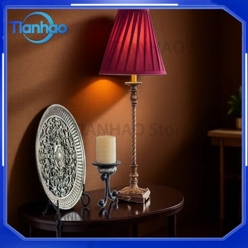 Vertical Warm Dimmable Floor Lamp for Living Room American Style Retro Affordable Luxury Floor Ornaments