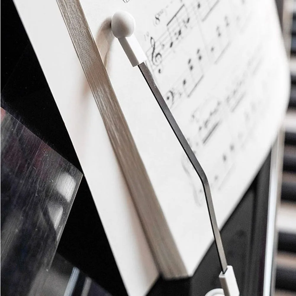 1Pair Portable Piano Music Book Clip Clip on Non-Slip Piano Score Holder Enlarged Clamp Head Adjustable Piano Page Holder
