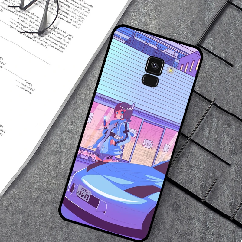 JDM Vaporwave Glitch Anime Case For Samsung J3 J5 J7 J1 A3 A5 2016 2017 J4 J6 J8 A7 A9 A6 A8 Plus 2018 Coque Fundas