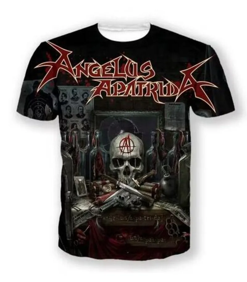 

New Fashion Men/Women Angelus Apatrida Band 3D Print Short Sleeve T-Shirt Fashion T Shirt Sport Hip Hop Summer Tops TX124