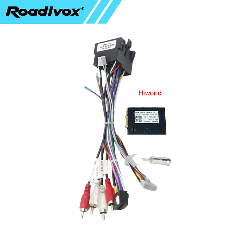 Car Audio DVD Android 16PIN Power Cable Adapter Canbus For Fiat Doblo 500L Bravo 2008 Power Wiring Harness ISO connector