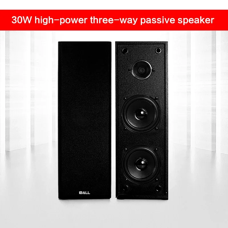 

30W Household High-power Three-way HiFi Bookshelf Speaker Computer Satellite Audio Fever