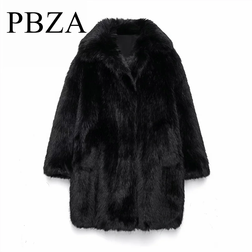 

2024 Autumn/Winter New Product Women's Fashion Style High end Sensation Faux Fur Effect Coat Coat