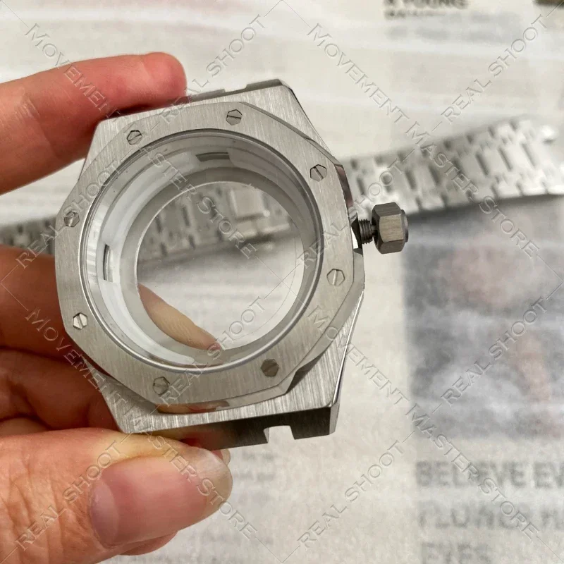 41 مللي متر البلوط حالة الياقوت تعديل الملحقات الميكانيكية NH35 ساعة يد تعمل بالحركة مجموعة كاملة + الهاتفي + إبرة