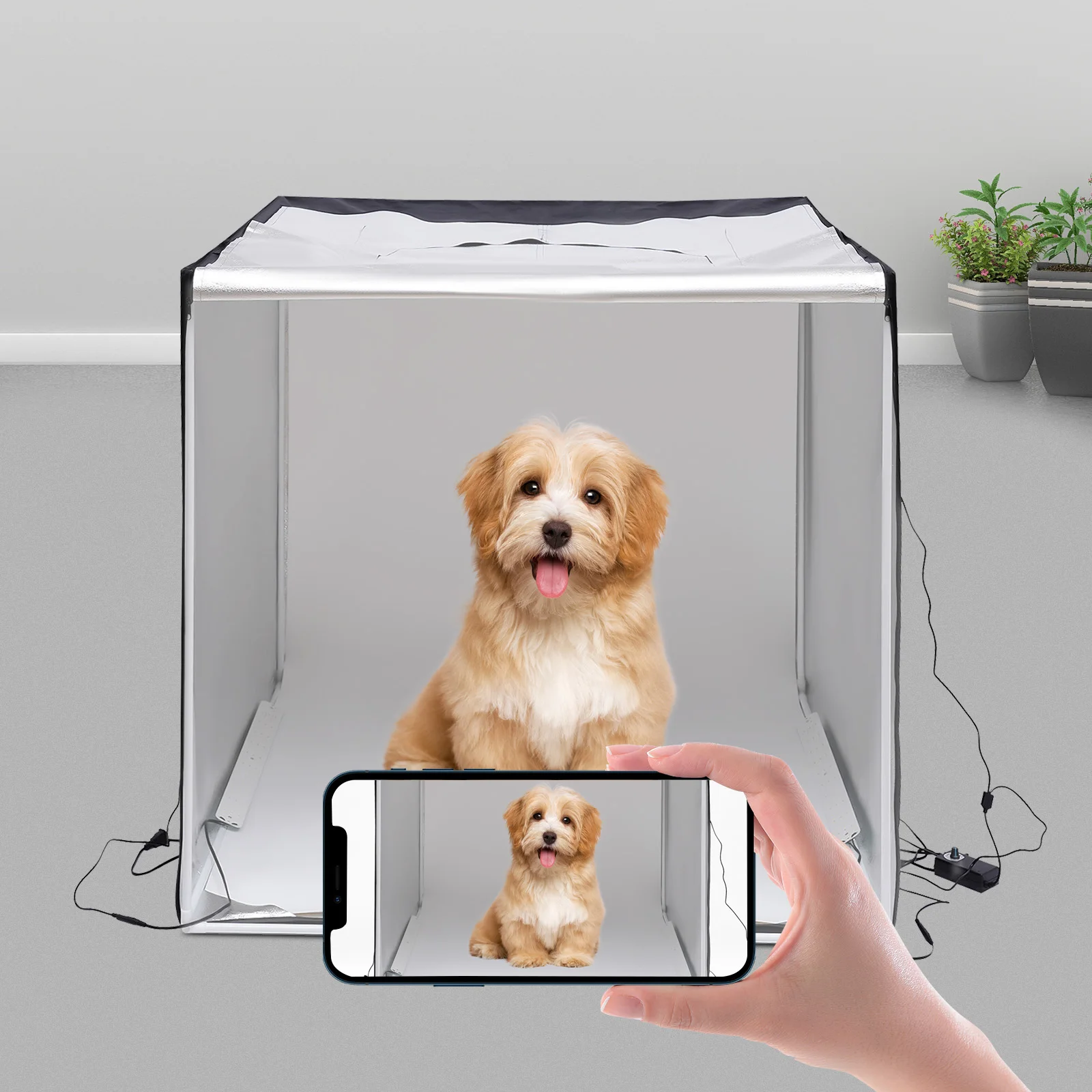 

LED Photo Light Box Portable Tent Cube Studio Photography Foldable Shooting Kit Backgrounds Dimmable Backdrops Triangle Joints