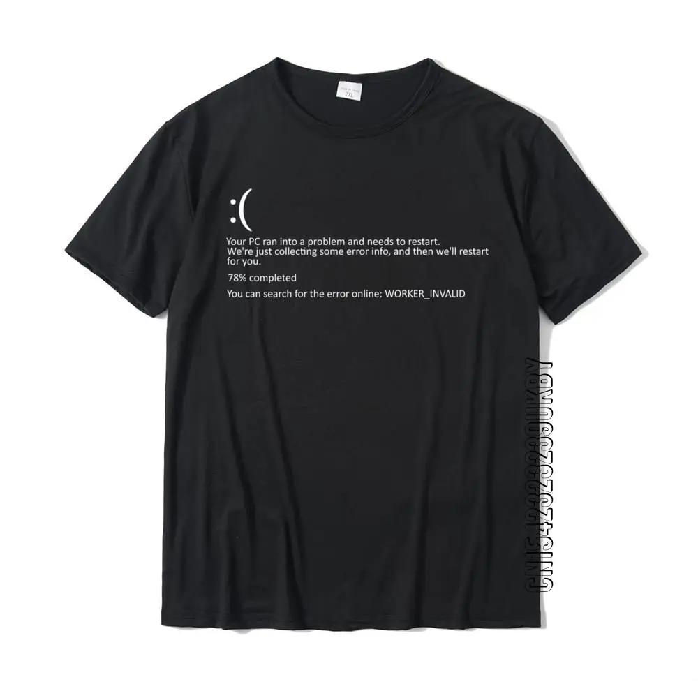 

Vêtements D'ordinateur Humoristiques Blue Screen Bimuos Crash Nerd, футболка Imprimé 100% Coton Pour Hommes