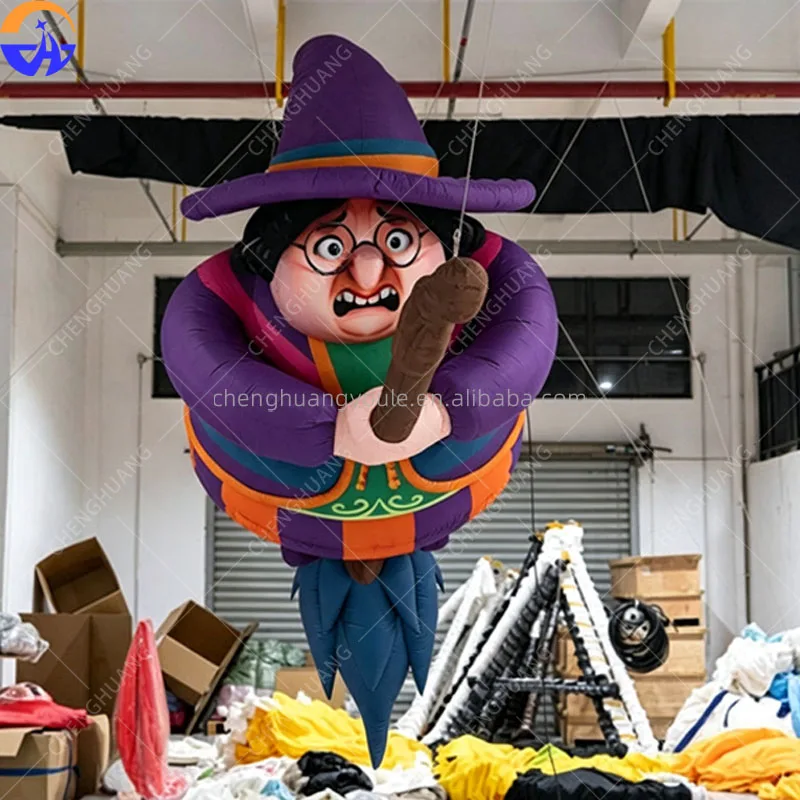Giant Inflatable Cartoon Witch Model Halloween Event Mall Decoration Advertising Display Props