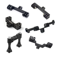 Double Dual Bracket Tripod Holder Sport Camera Handle with Screw Mount Adapter for Gopro Hero 13 12 for DJI Osmo Action Camera