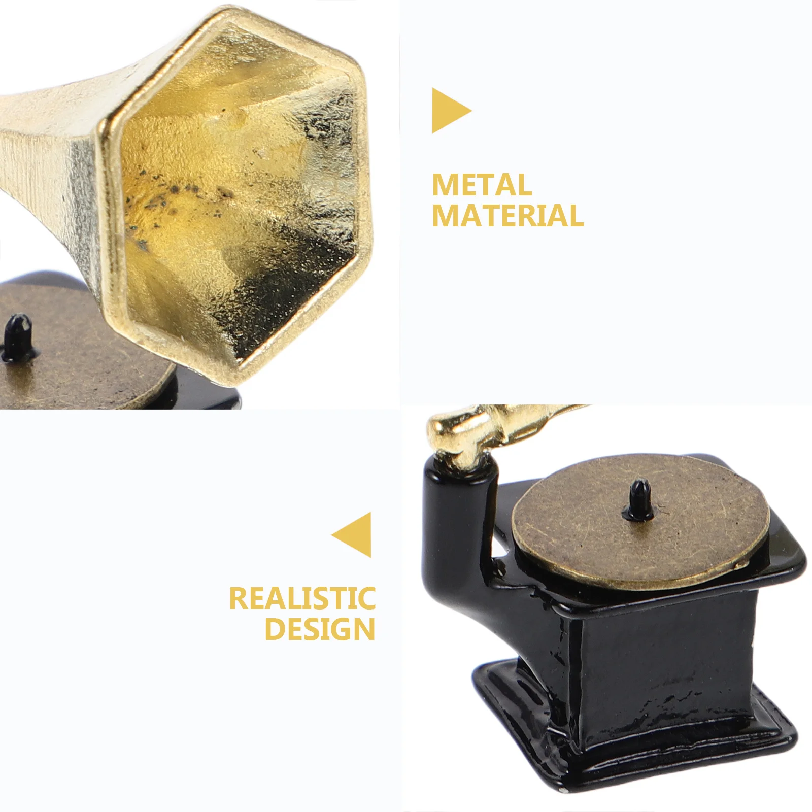 2 stuks miniatuur vintage fonograaf retro platenspeler voor poppenhuis decor en muziekkamer accessoires mini platenspeler