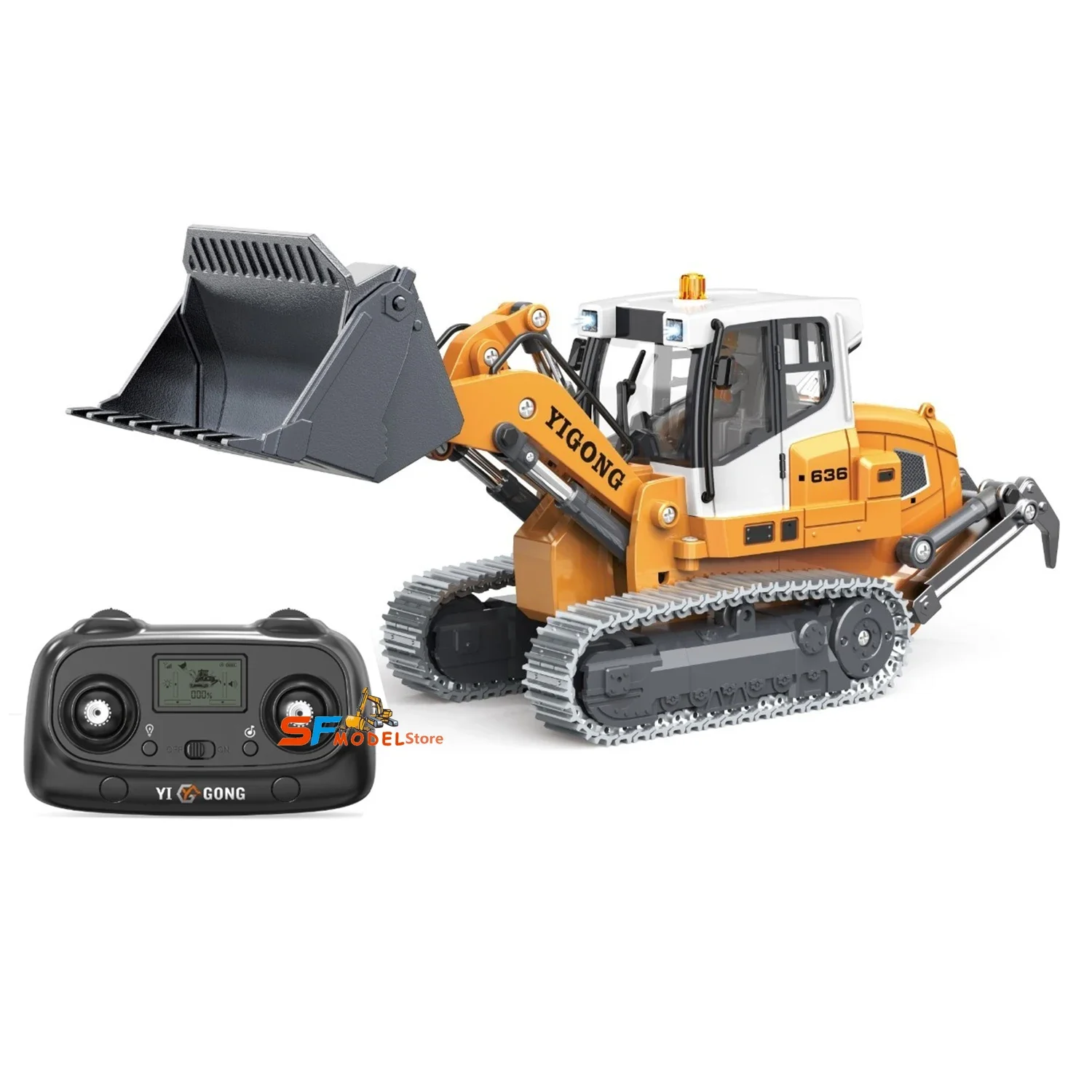 636 Mini Loader 1/50 RC Loader Electric Simulation Model Light Sound System RC Engineering Desktop Remote Control Car Toy Gift