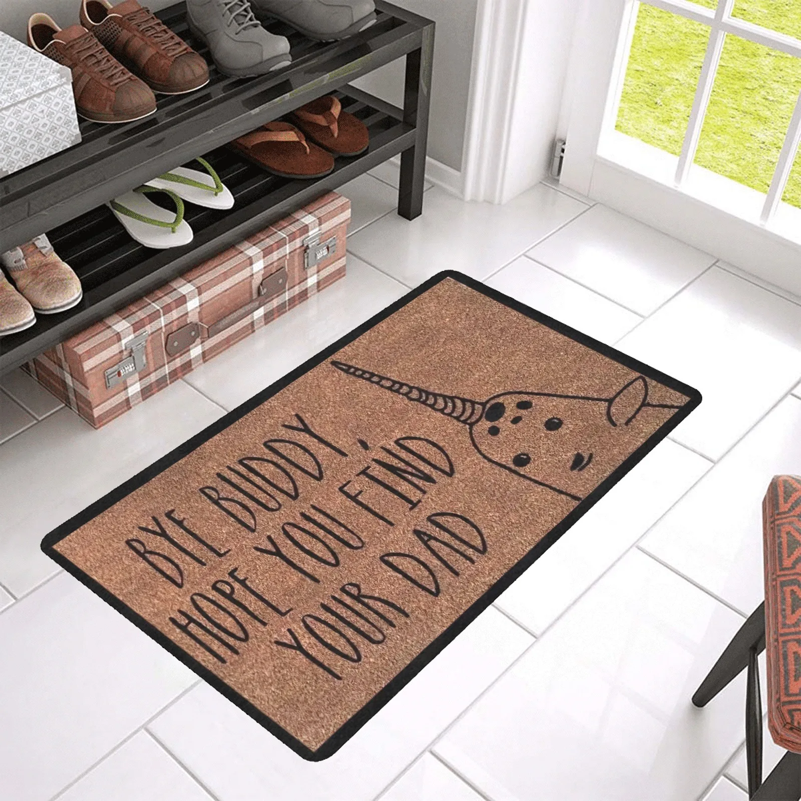 Bye Buddy Hope You Find Your Dad Doormat Rubber Bathroom Kitchen Mat Garden Garage Door Floor Mat Non-Slip Carpet Entrance Rug