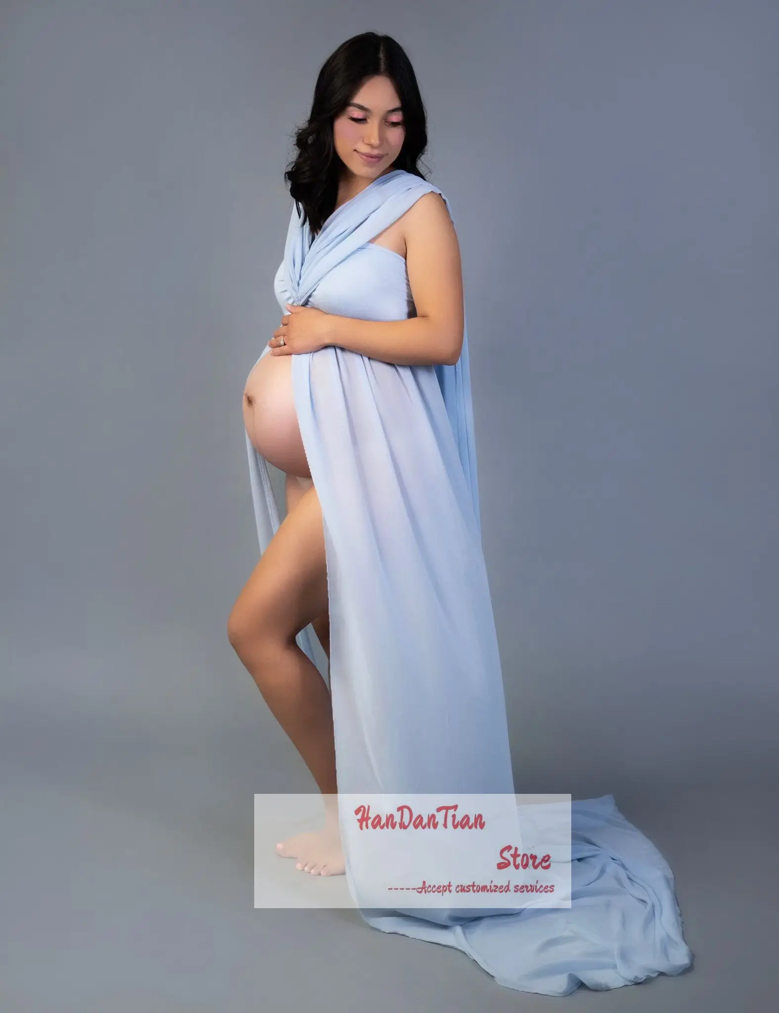 Chiffon Open Studio Fotoshooting Mutterschaft kleid