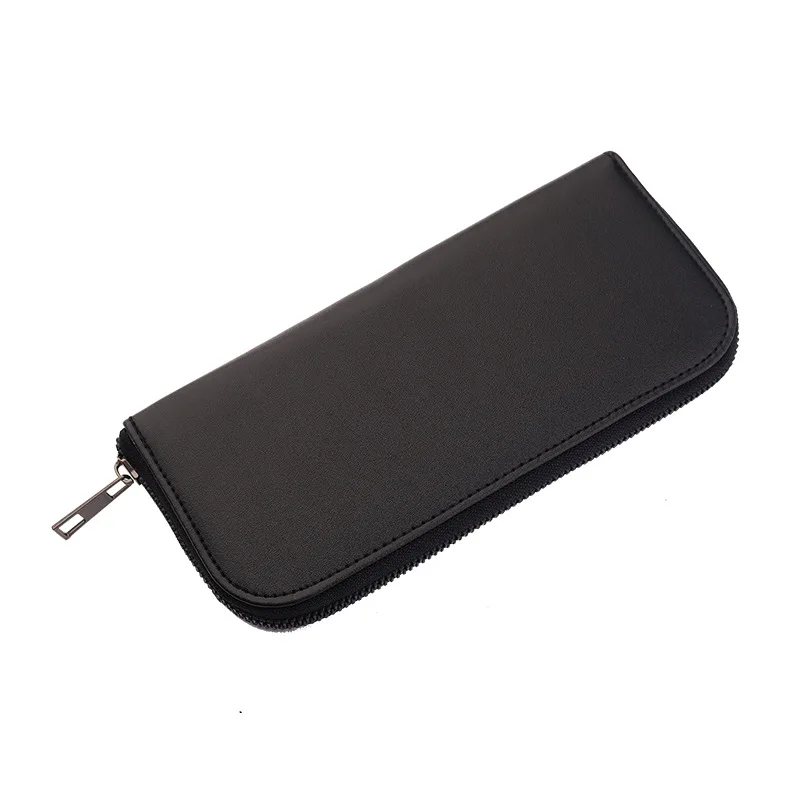 12/16 Card Slot Zipper Black Color Leather Bag Nail Art Brush Pack Professional Manicure Bagorganizer Storage Wholesale