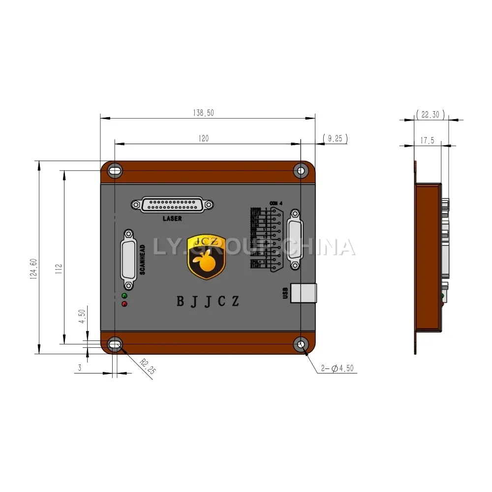 BJJCZ-tarjeta de Control de placa base para máquina de marcado láser, Original, Universal, Golden Orange, con función de eje giratorio A