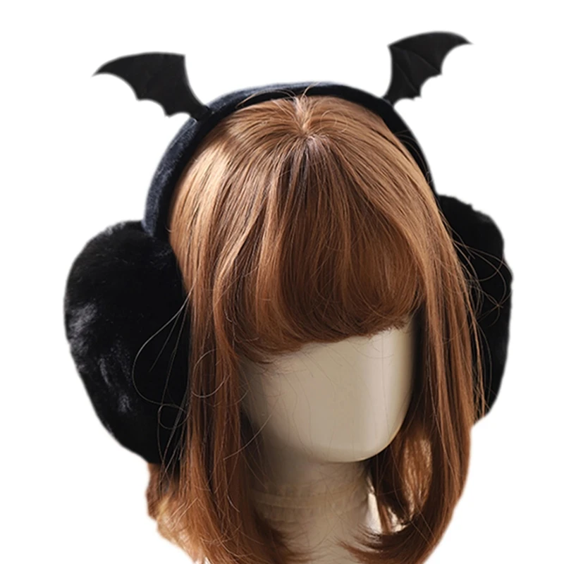 

Plush Wings Shaped Earmuff Xmas Party Cartoon Earwarmer Steric Bat Wings Warm Ear Flap Carnival Party Supplies N58F