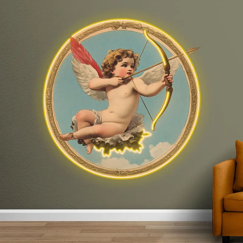 Cupid Shooting Arrow Of Love Wall Decor Custom LED Neon Sign