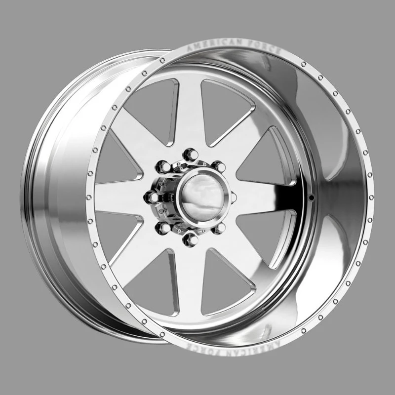 22x12 24x14 26x16 8x165.1 8x6.5 American Force Style Deep Dish Truck Rims Forged Wheels Fully Polished for Ram 2500 3500