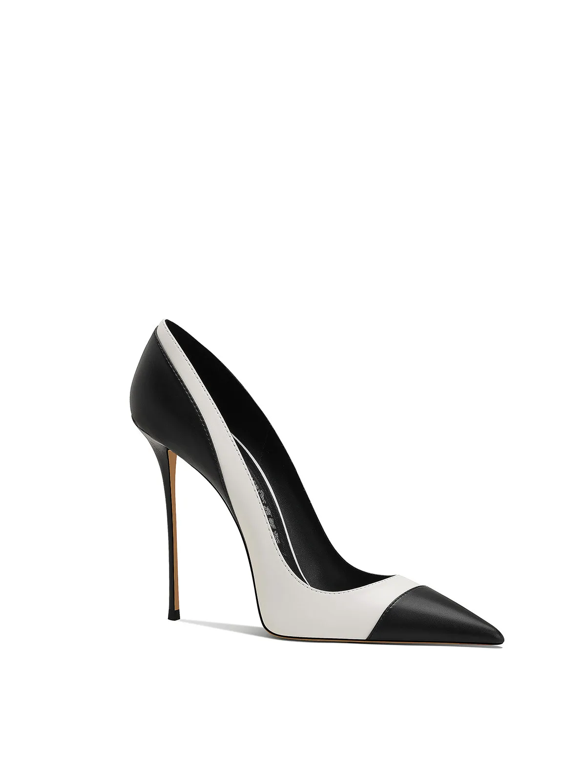 New Women's Slim Heel Fashionable Temperament Color Blocked Commuting Work Pointed Shallow Mouth High Heels 33-46