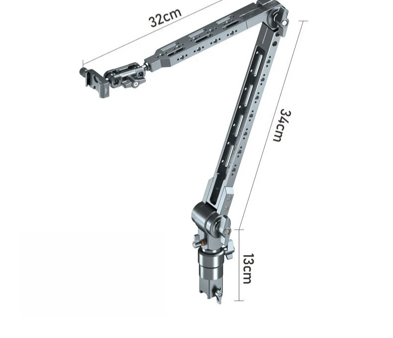 Aluminum Alloy Cantilever Bracket, Desktop Camera Fixed Shelf Can Be Rotated and Adjusted 360 Degrees, Metal Support Frame